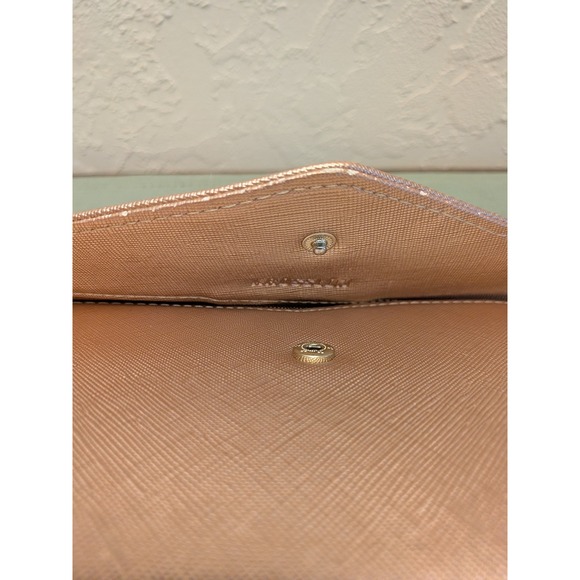 KROSSLON Rose Gold Textured Clutch Wallet Wristlet Card Holder Organizer - Picture 9 of 16